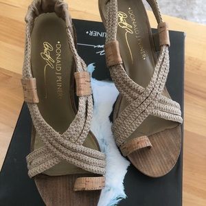 Donald J Pliner stilettos with cork detail